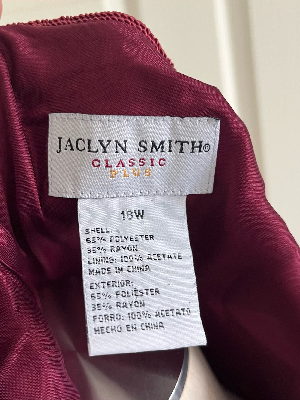 Vintage Jaclyn Smith burgundy plaid dress with pockets - Picture 4 of 7